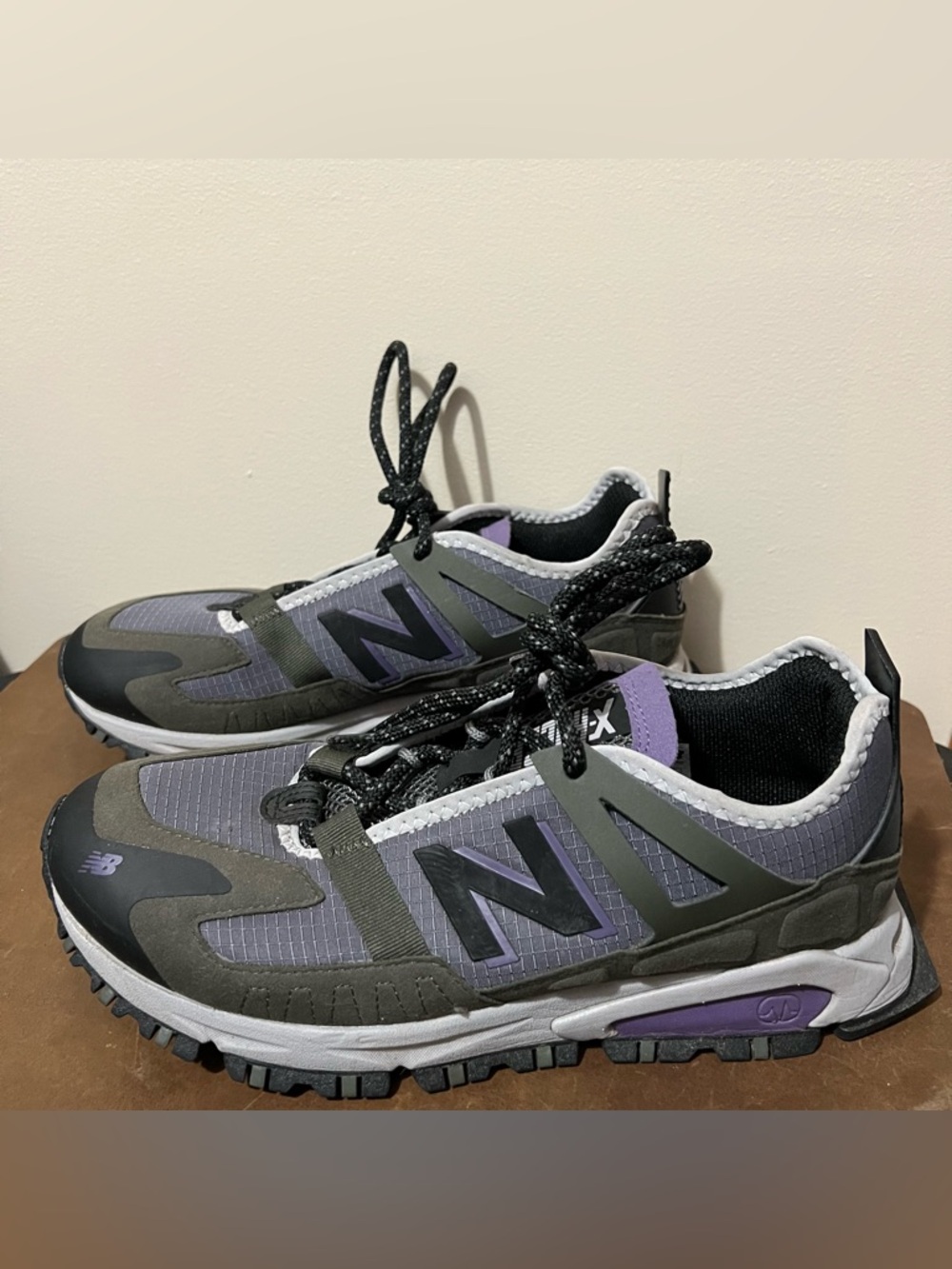 New Balance XRCT Grey with Purple Sneaker Size 9.5 Mens
